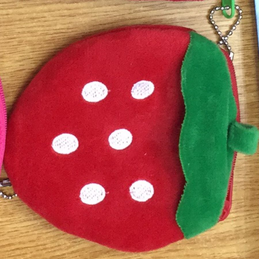 Strawberry bag plush crossbody bag plush wallet details Picture