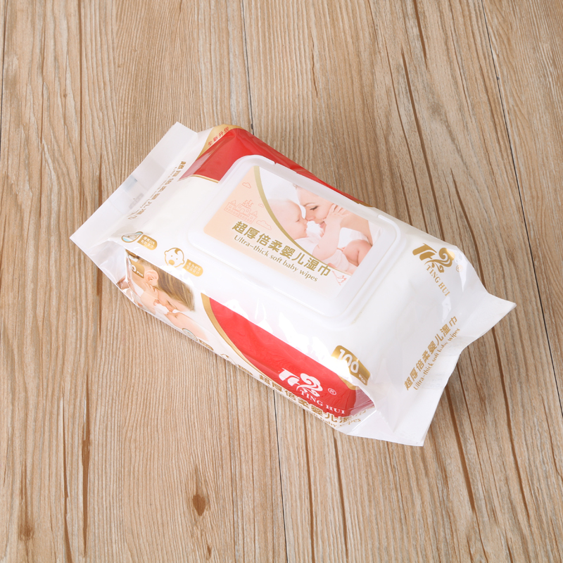 Thickened and cotton-padded pure water wet wipes, super thick and soft baby wet wipes 120 pieces each Specification image