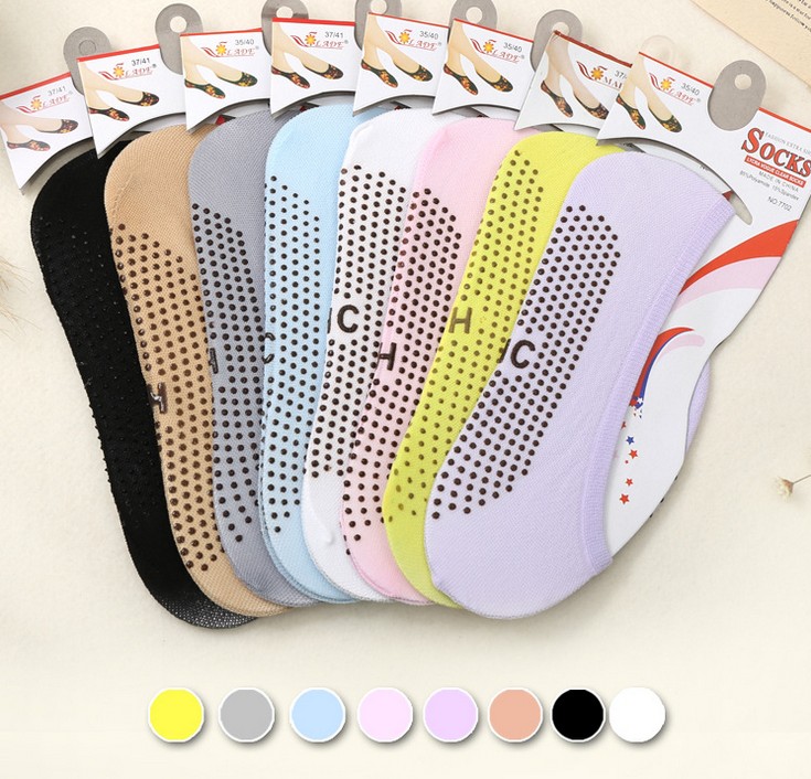  夏女士大码隐形袜 点硅胶防滑袜 超短筒船袜
