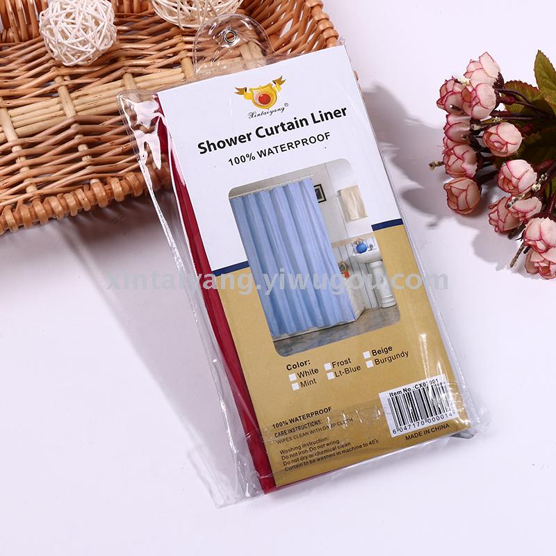 PVC shower curtain, waterproof, thickened and anti-mold shower curtain, bathroom curtain details Picture