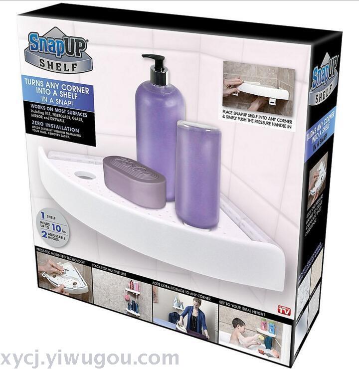 Bathroom rack, storage rack, wall-mounted seamless multi-functional triangular rack Application Scenario