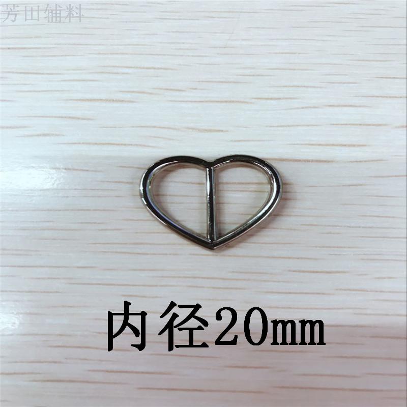 Alloy heart third buckle, belt belt buckle, hat shoe decoration buckle full figure