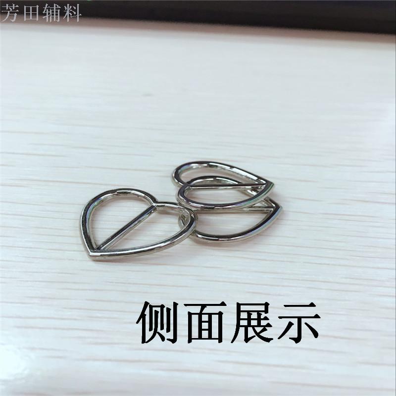 Alloy heart third buckle, belt belt buckle, hat shoe decoration buckle Specification drawing