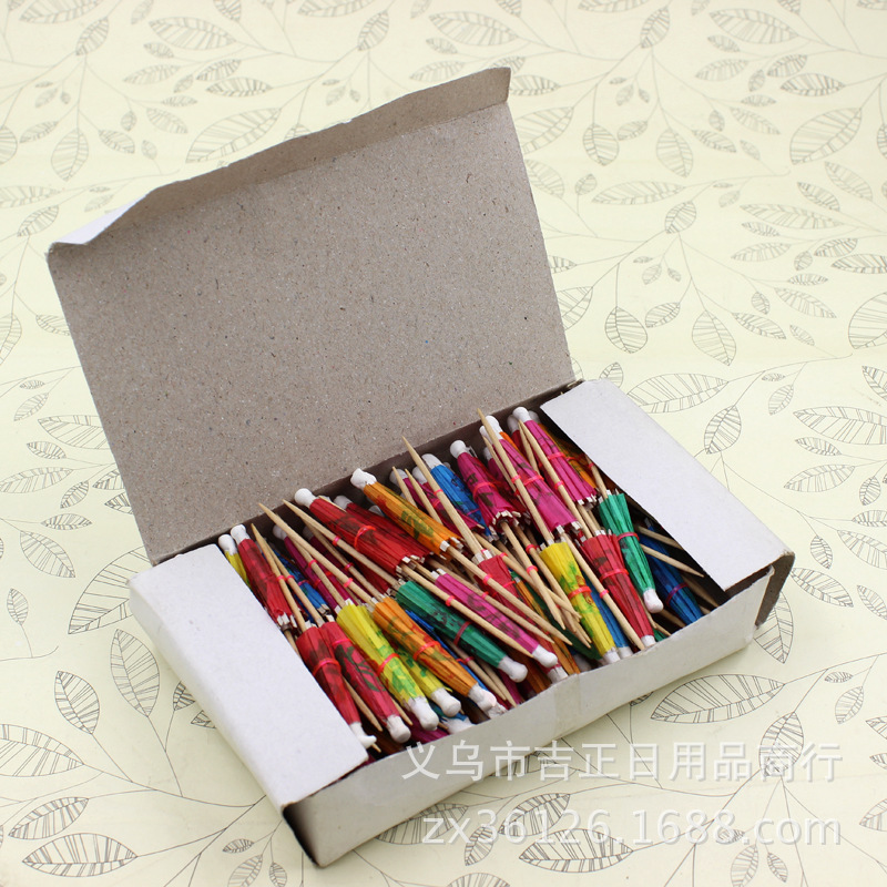 日式雨伞创意爆款一次性装饰水果牙签装饰鸡尾酒厂家日用百货