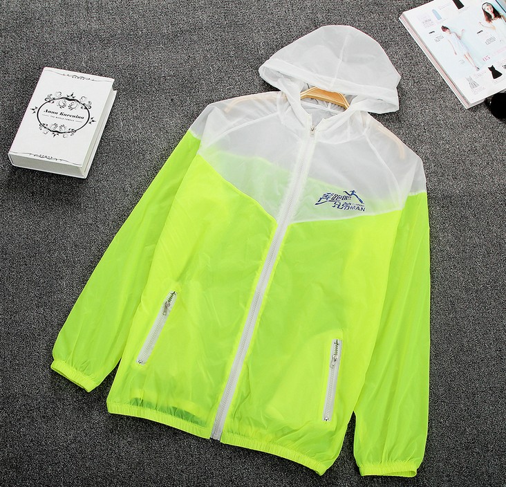 New men's and women's color-matched sun protection thin jacket, the same style UV protection skin garment as Running Brothers