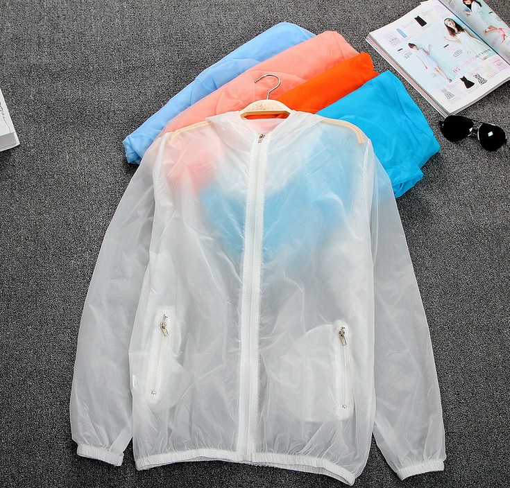 New outdoor men's skin clothing: ultra-thin, breathable, UV-resistant and sun-protective couple trench coat details Picture
