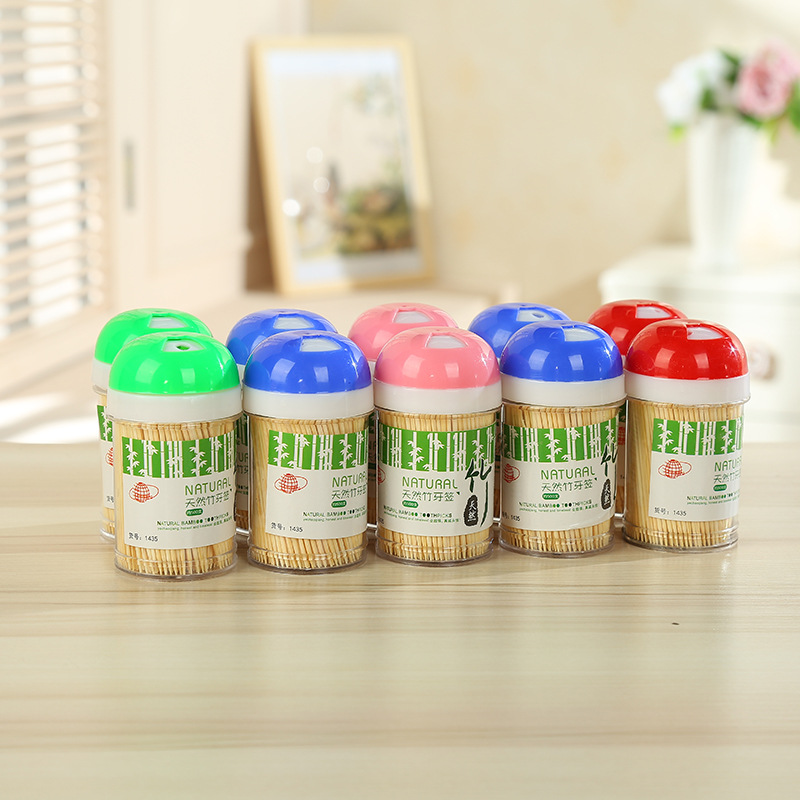 Disposable toothpick canned oral hygiene bamboo stick hotel home department store toothpick wholesale