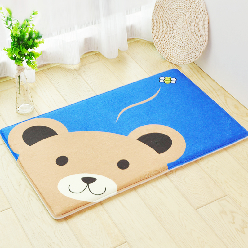 Flannel children's crawling MATS, floor MATS, thickened door MATS, bathroom MATS, bedroom bedside foot MATS details Picture