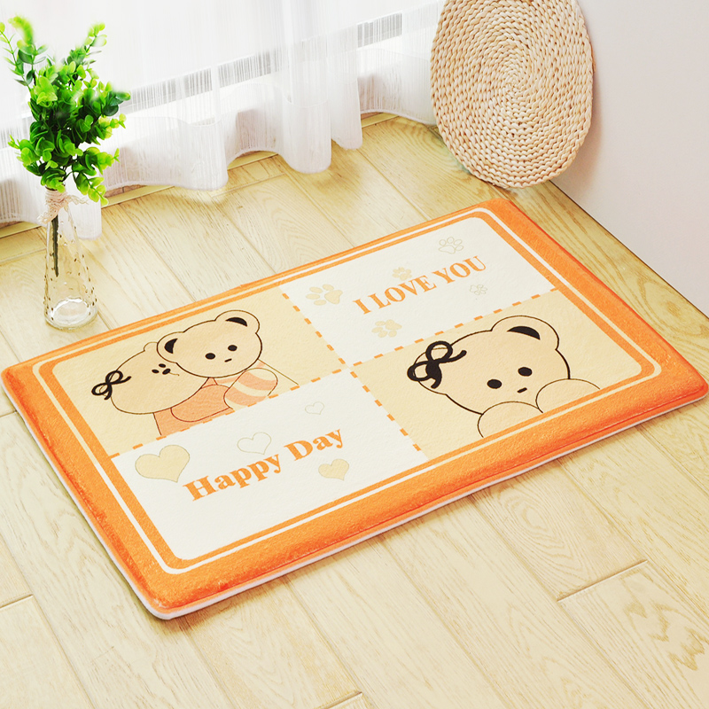 Flannel children's crawling MATS, floor MATS, thickened door MATS, bathroom MATS, bedroom bedside foot MATS Specification image
