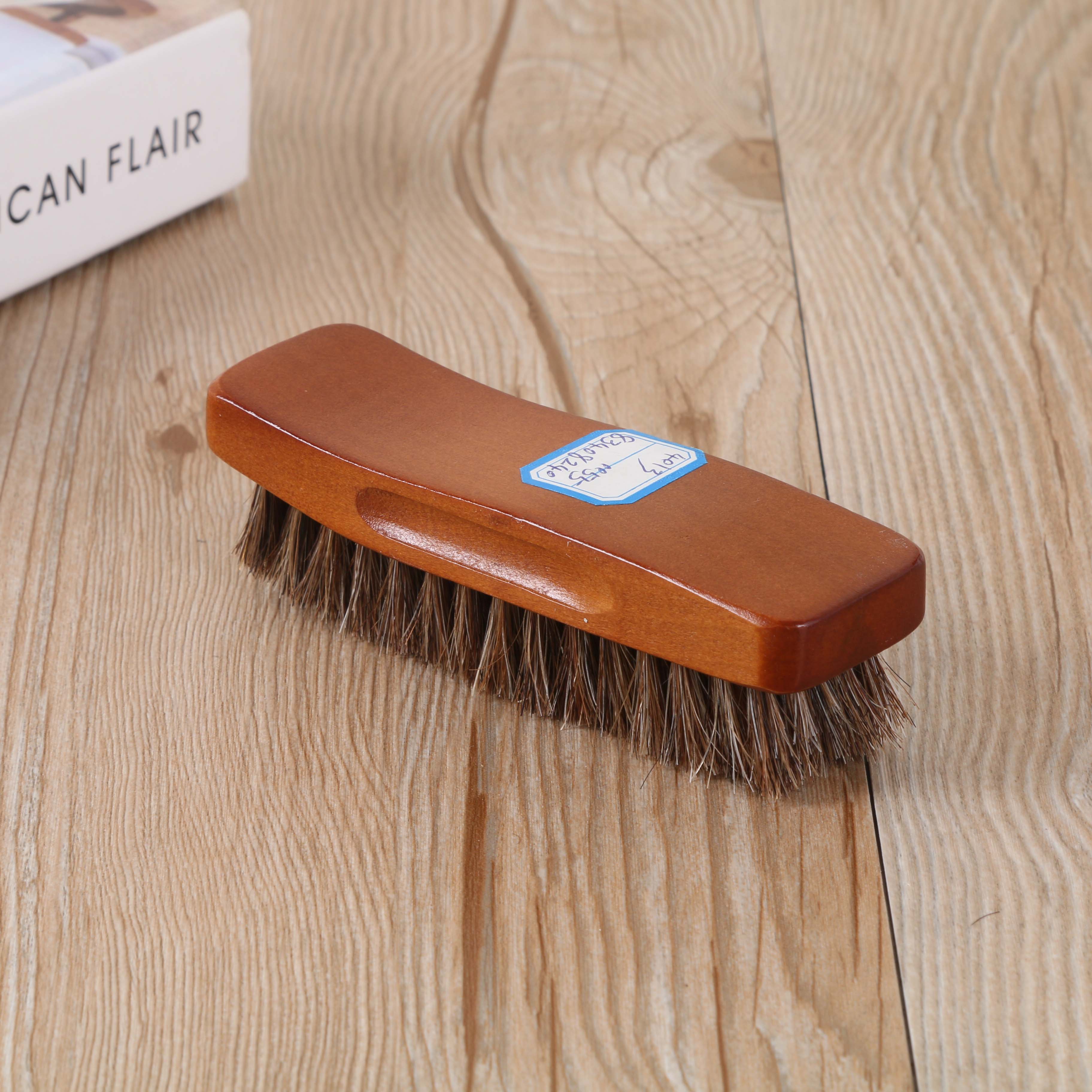 Horsehair brush, soft wool shoe brush, leather shoe brush, shoe polish brush, polishing shoe polish, shoe brush