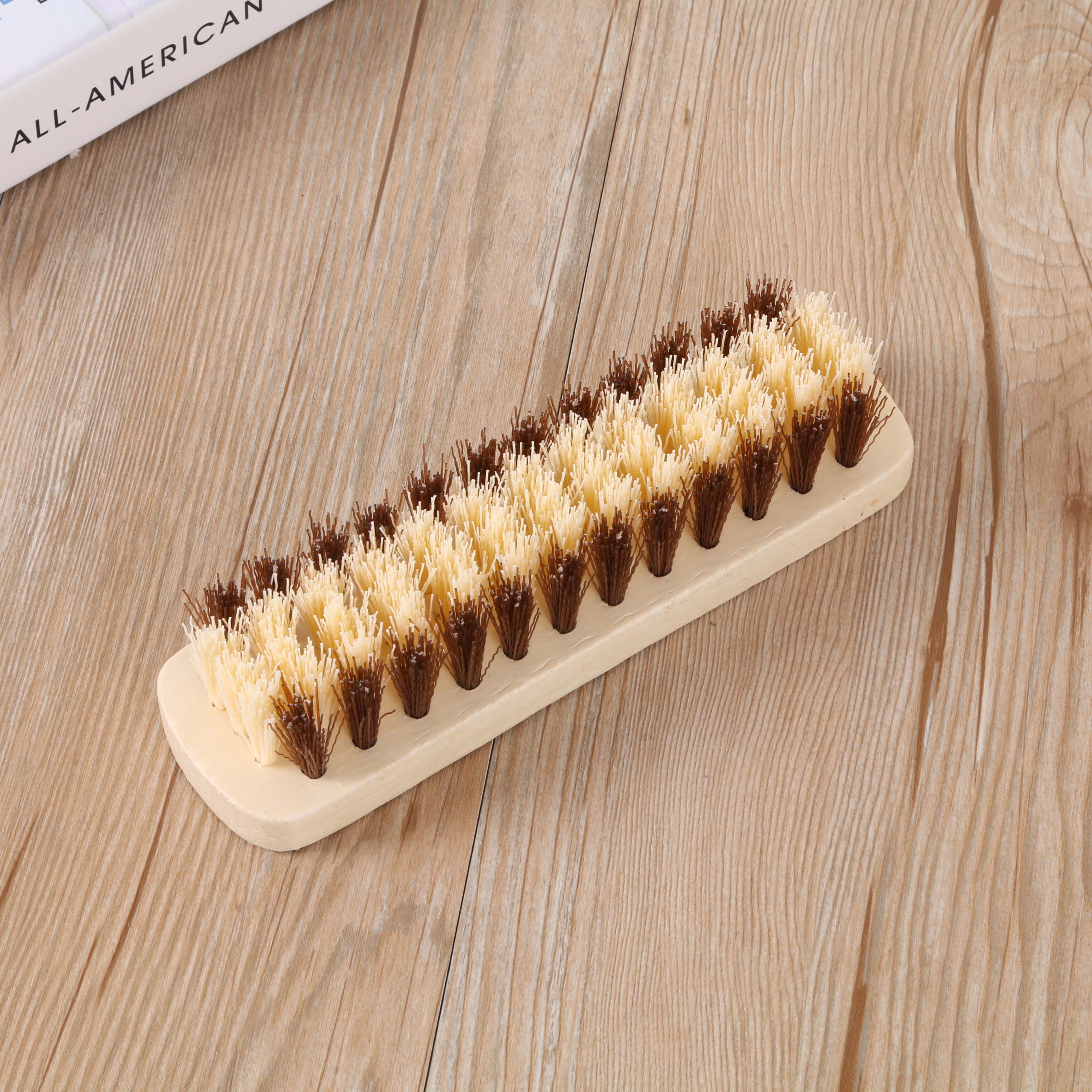 Wooden multi-functional laundry brush, powerful cleaning brush, soft-bristled shoe brush, plastic floor brush, wooden brush Application Scenario