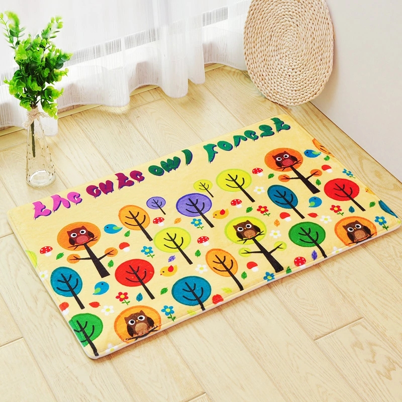 Flannel children's crawling MATS, floor MATS, thickened door MATS, bathroom MATS, bedroom bedside foot MATS Application Scenario