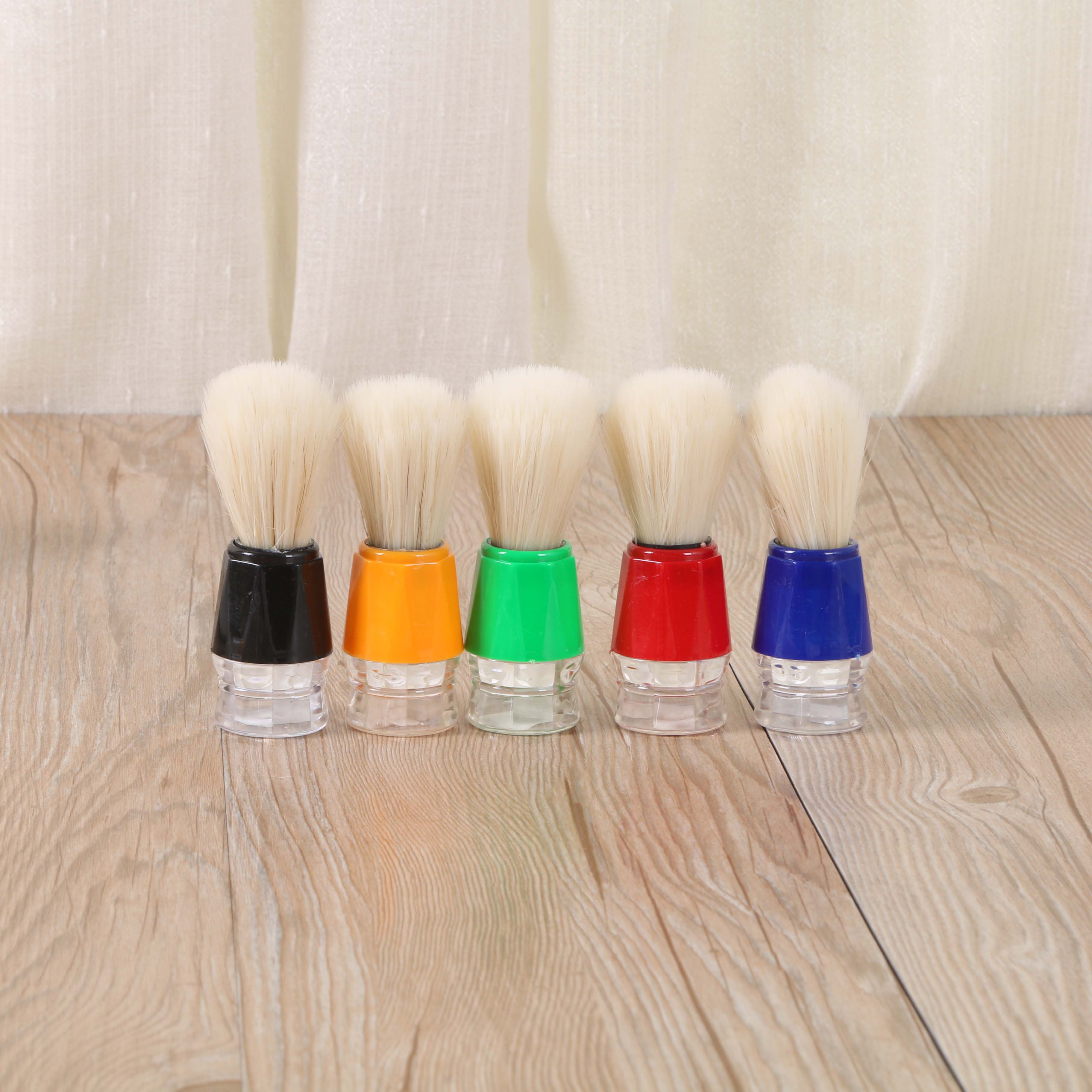 Soft-bristled shaving brush, men's shaving brush, multi-color wooden-handled shaving brush, shaving foam brush, cleaning brush Specification drawing