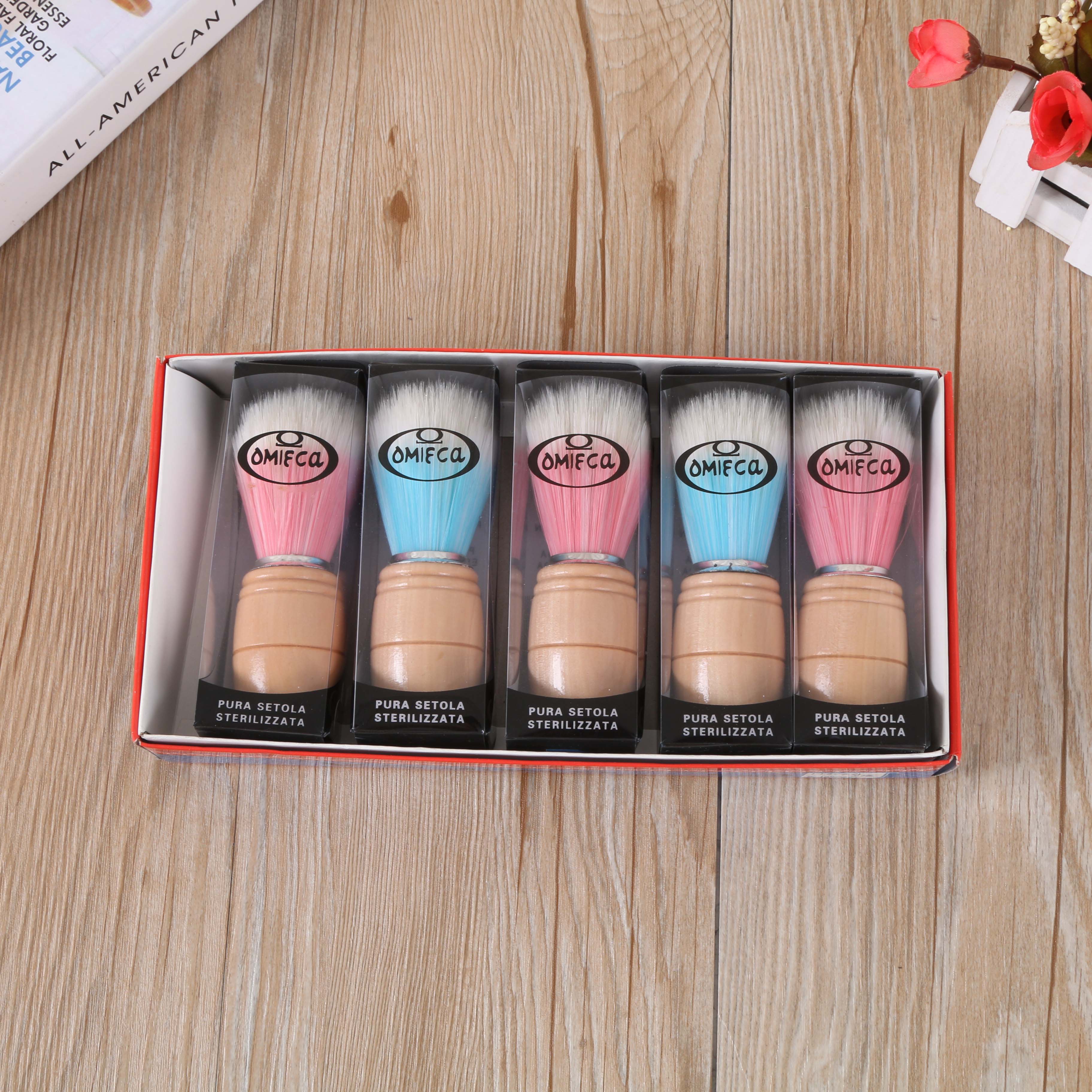 Soft-bristled shaving brush, men's shaving brush, fashionable wooden-handled shaving brush, shaving foam, shaving cleaning brush full figure