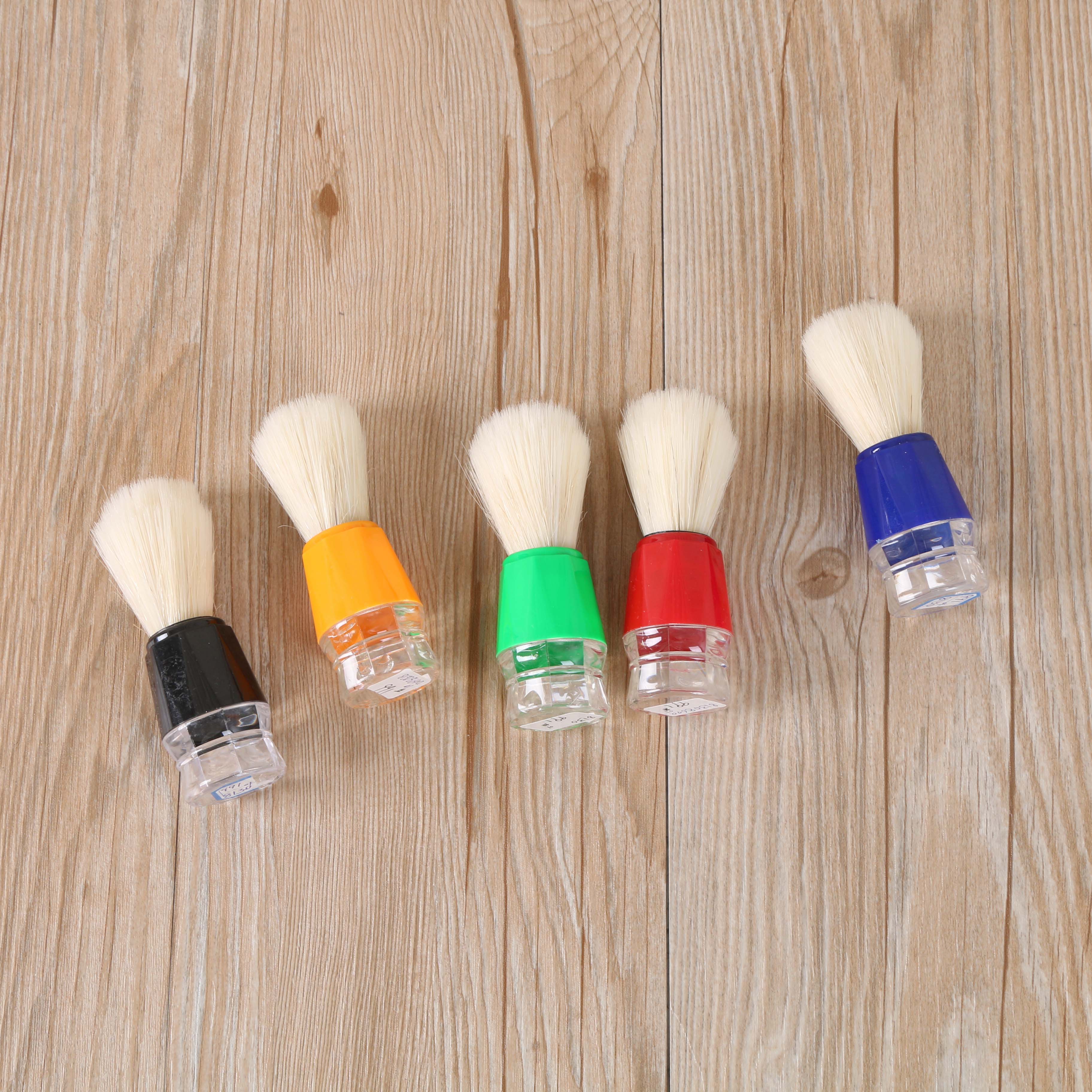 Soft-bristled shaving brush, men's shaving brush, multi-color wooden-handled shaving brush, shaving foam brush, cleaning brush details Picture