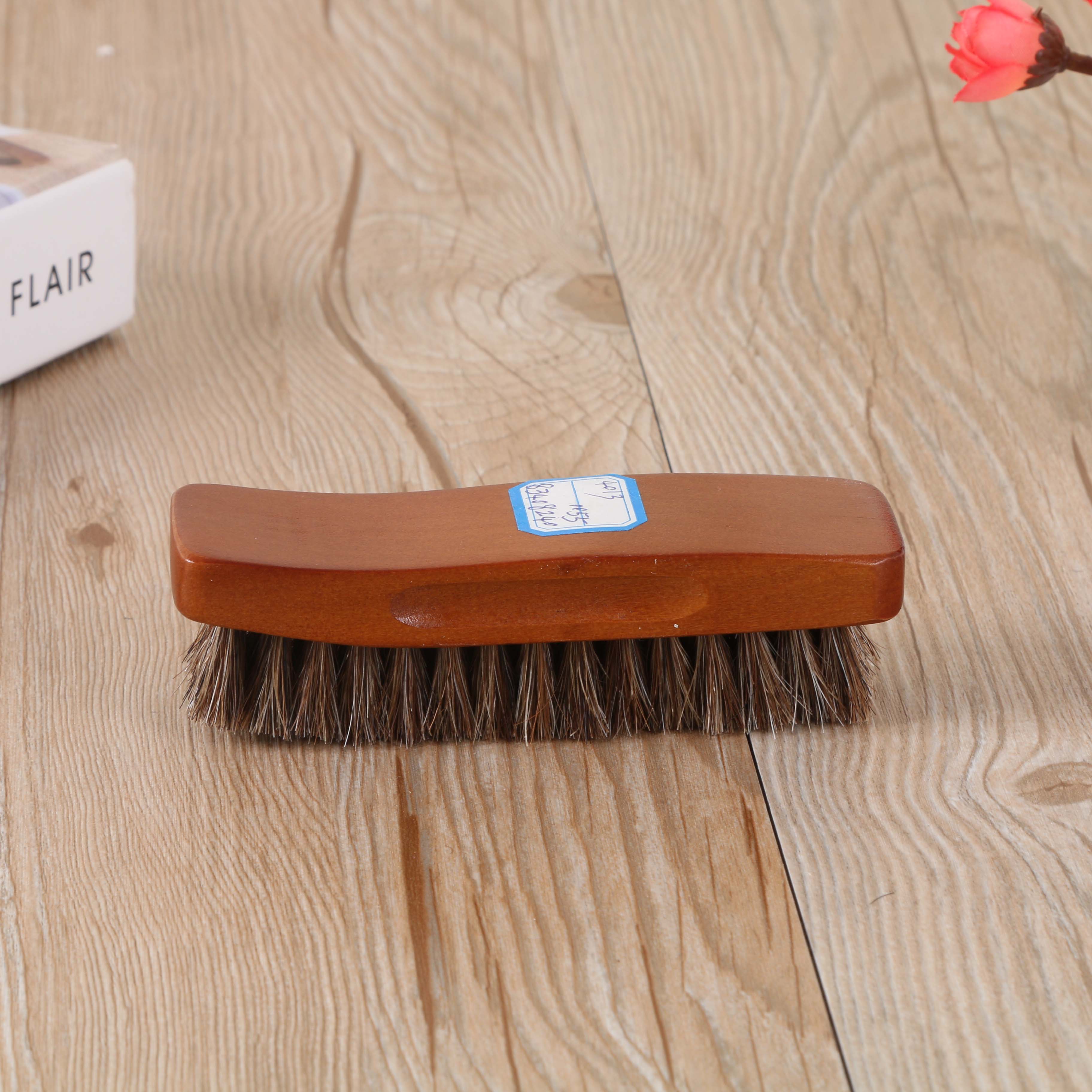 Horsehair brush, soft wool shoe brush, leather shoe brush, shoe polish brush, polishing shoe polish, shoe brush details Picture