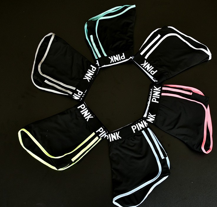 Sports shorts for women, running, quick-drying, loose, yoga, breathable, summer, white striped sports shorts for female students details Picture