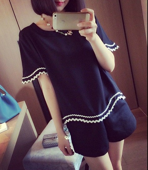 New Korean-style women's lettered short-sleeved shirts, shorts, pajamas and casual home wear Application Scenario