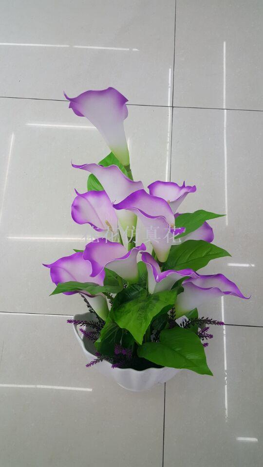 大号陶瓷马蹄莲盆景仿真花假花