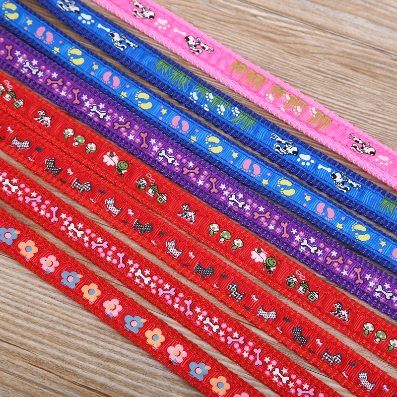 The factory sells all kinds of cartoon printing ribbon pet rope ribbon stick thread fabric ribbon seam printed fabric