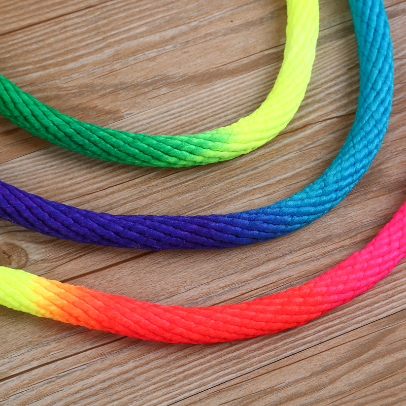 Color-gradient multicolor rope pet rope accessories rope lanyard multicolor gradient round rope