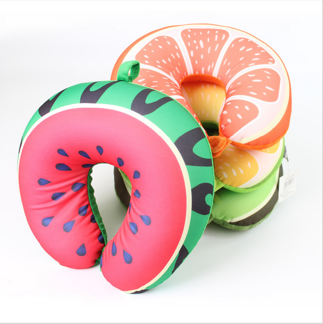 Fruit particle U-shaped pillow Cervical spine pillow Portable travel pillow neck support Neck pillow U-shaped pillow