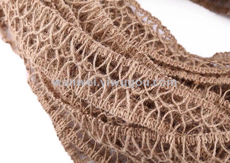 DIY clothing lace webbing accessories: natural jute woven webbing, jute rope