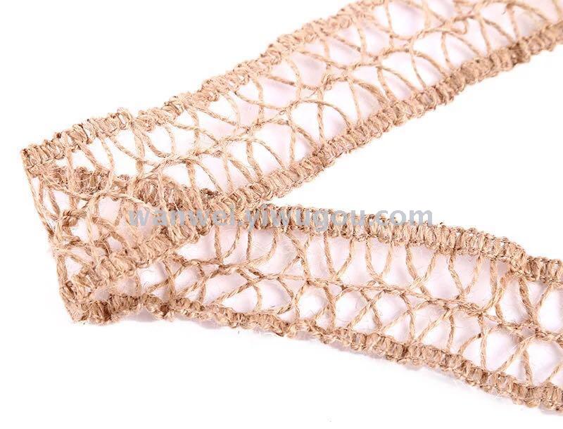 DIY clothing lace webbing accessories: natural jute woven webbing, jute rope Specification image