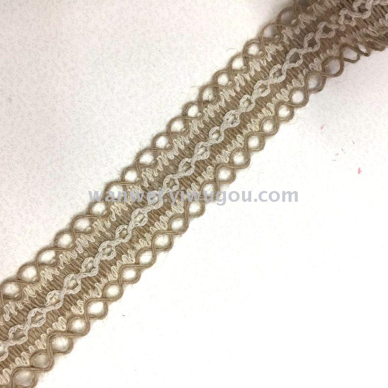 4CM手工麻绳织带服饰花边带 本色黄麻饰品配件 批发