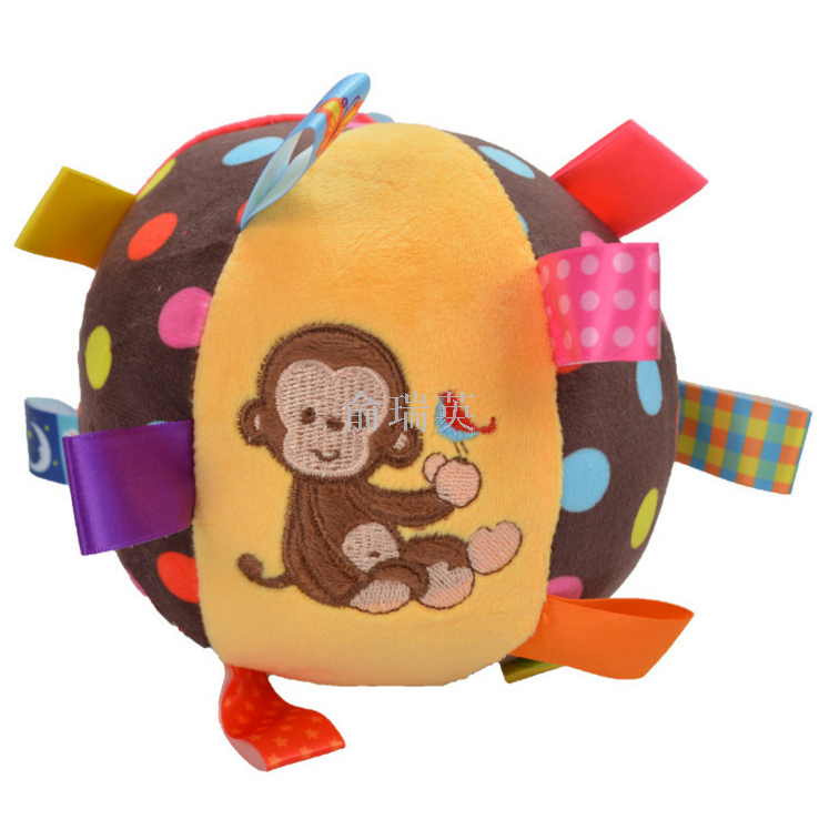 Baby bed hanging toy balls, soothing balls, infant balls, super soft bell soothing balls, factory direct sales, export for foreign trade Specification image