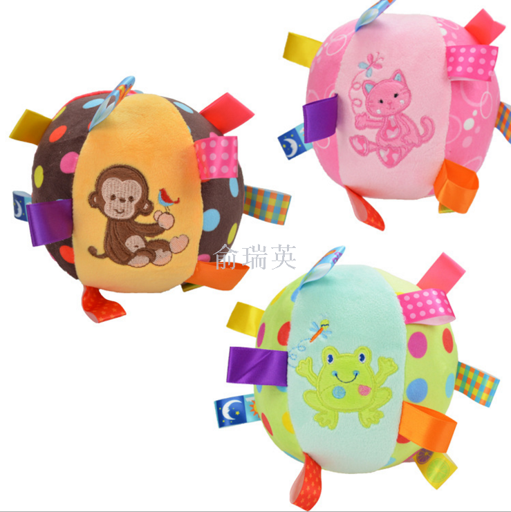 Baby bed hanging toy balls, soothing balls, infant balls, super soft bell soothing balls, factory direct sales, export for foreign trade
