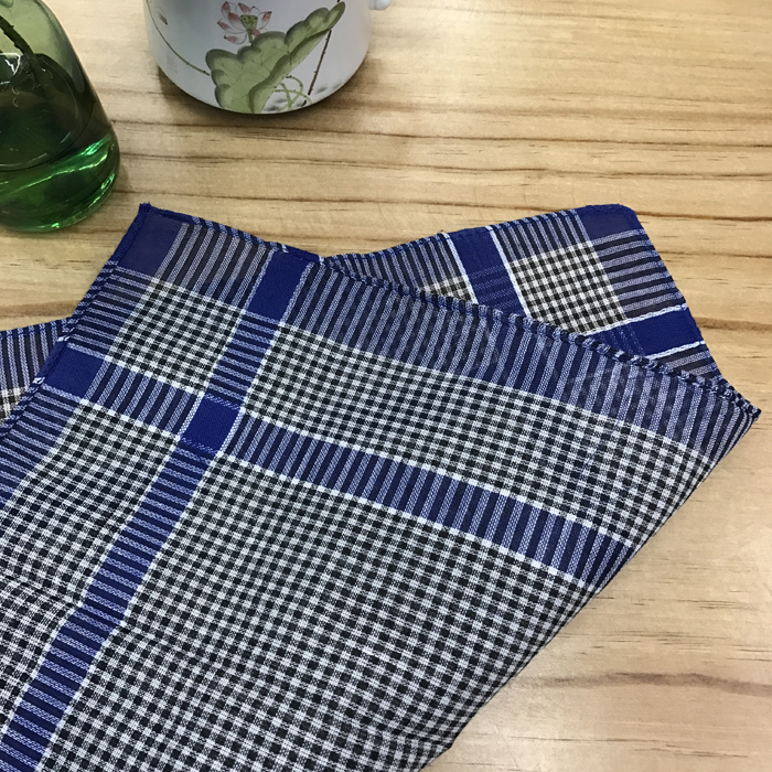 Terylene Cotton Men's Handkerchief Satin Stripe Dark Plaid Multi-Style Mixed 36Cm Handkerchief Square Handkerchief Small Head Scarf Application Scenario