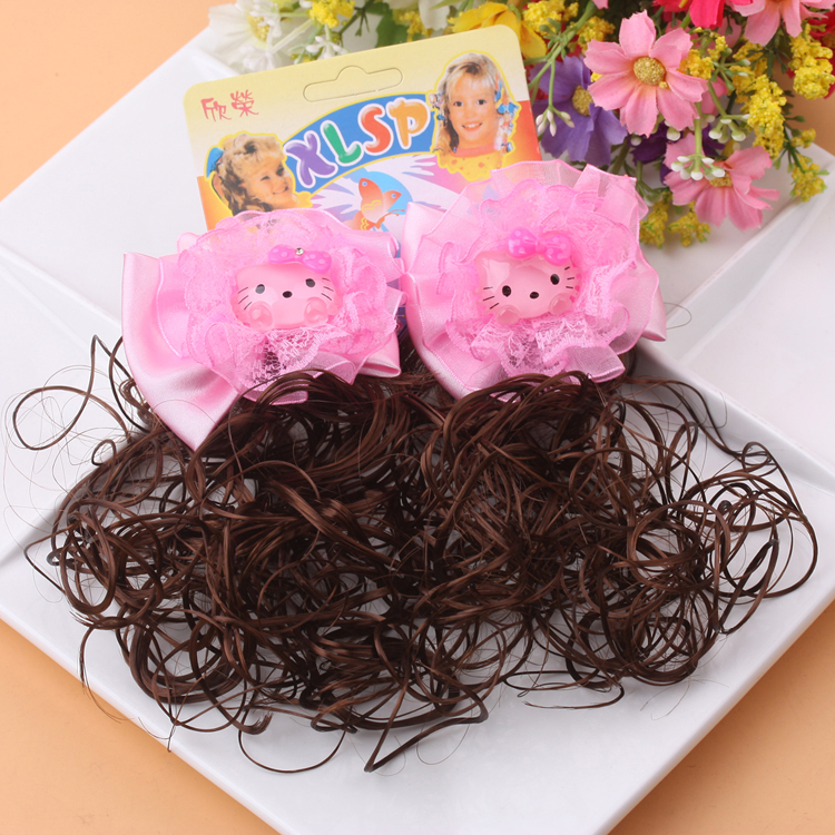 Baby girl wigs and headwear, little girl hair accessories, curly hair, children's fashionable bow hair clips, 10-yuan accessories Specification image