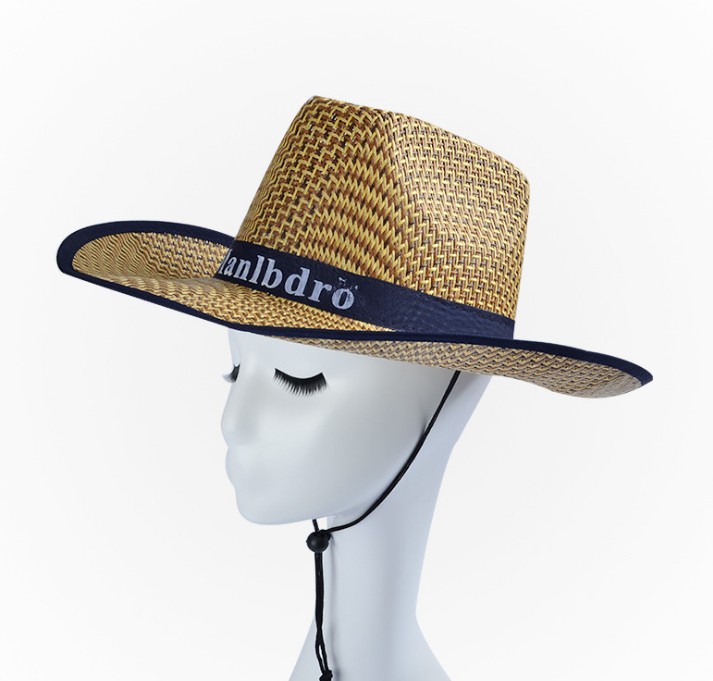 Large-eaved spring straw hat, cowboy hat, three-piece grass sun hat, ladies' travel rolled-up sunshade fishing hat Specification image