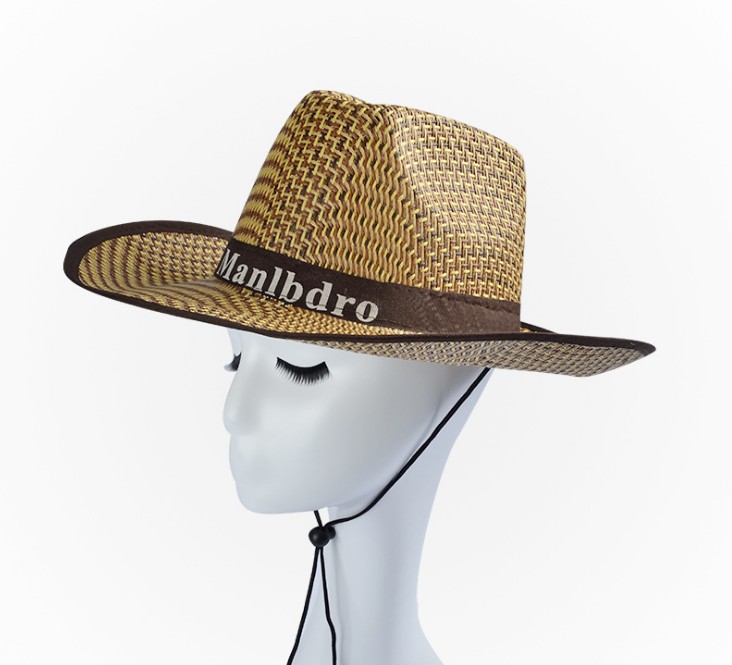 Large-eaved spring straw hat, cowboy hat, three-piece grass sun hat, ladies' travel rolled-up sunshade fishing hat Application Scenario