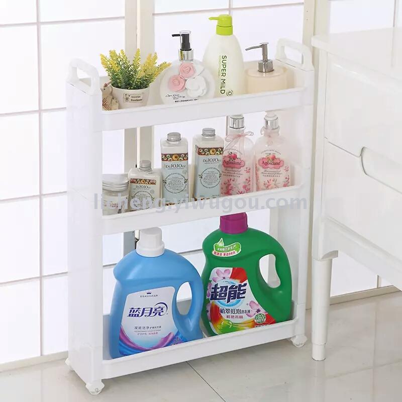 Four-layer slit storage rack, kitchen and bathroom organization rack Specification image