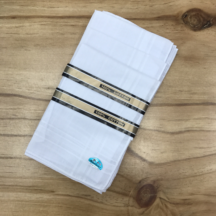 White Terylene Cotton Men's Handkerchief Satin Stripe Well Lettered 36Cm Handkerchief Square Handkerchief Small Head Scarf Specification drawing