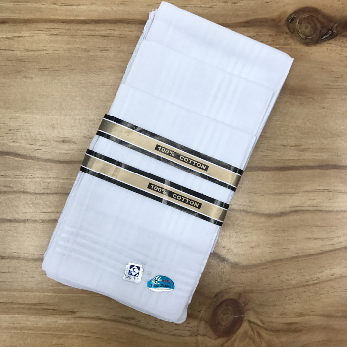 White Terylene Cotton Men's Handkerchief Satin Stripe Well Lettered 36Cm Handkerchief Square Handkerchief Small Head Scarf Application Scenario