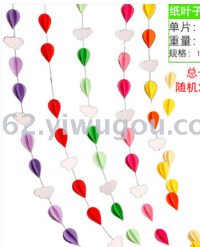 澜菲3D云朵 雨滴串旗 立体纸拉花厂家直销装饰节日派对