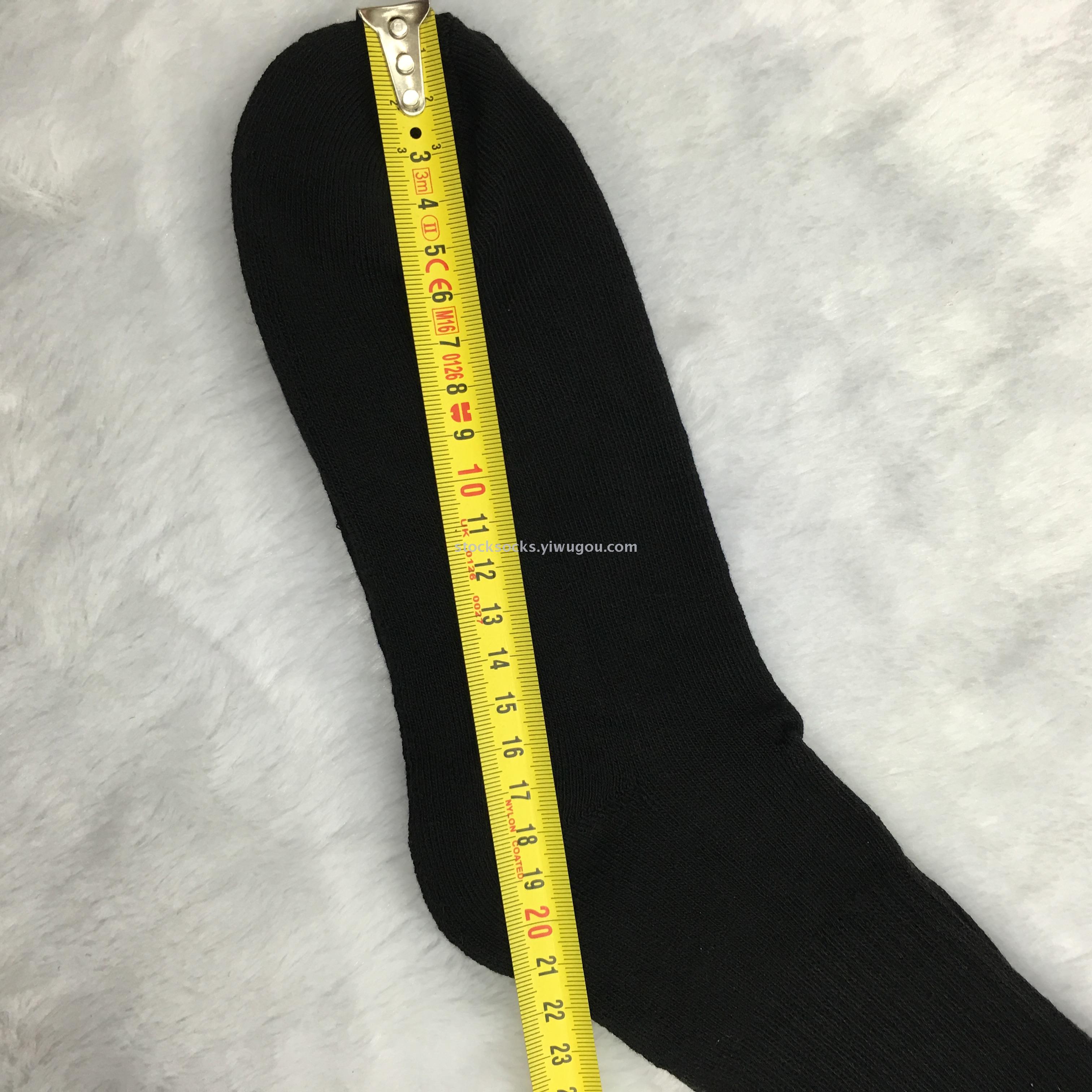 Solid color premium men's business blended thickened warm mid-calf fleece socks for export from street stalls to the US, Japan and South Korea Specification image