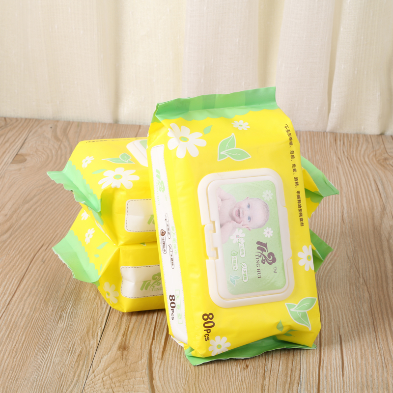 Wholesale of high-quality thickened pearl-patterned wet wipes with LIDS for mothers and babies details Picture