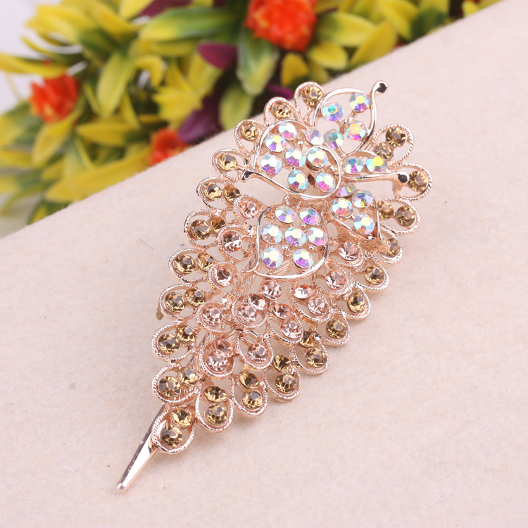 Wholesale 10-yuan accessories for updo rhinestone duckbill clips, hair clips, rhinestone pressure clips, pointed mouth clips and edge clips details Picture