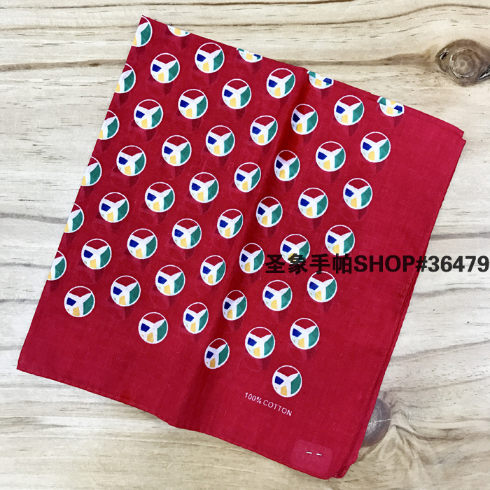 Cotton red airplane headscarf, outdoor large handkerchief, sports sweat-absorbing headscarf, square scarf, 55CM Application Scenario