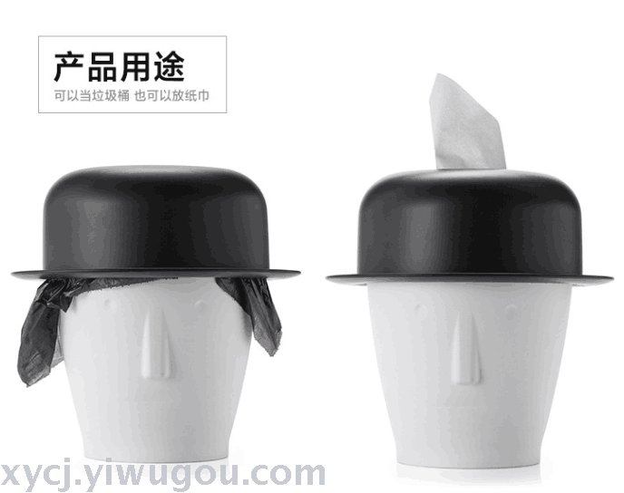 Creative Mike dual-purpose Mini Desktop Trash can Toilet paper Roll Specification image