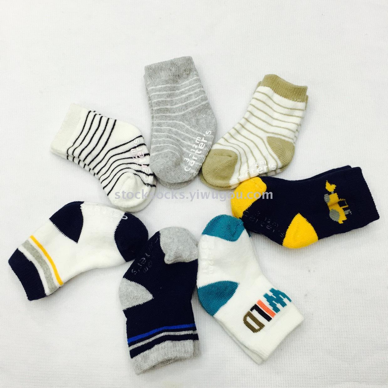 Street stall foreign trade fully textured glue children's socks, warm socks and floor socks