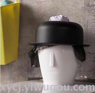 Creative Mike dual-purpose Mini Desktop Trash can Toilet paper Roll Application Scenario