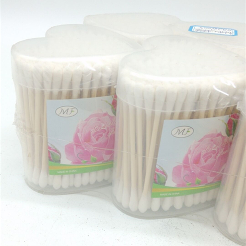 Sunshine Department Store's heart-shaped wooden swabs, double-headed swabs, ear cleaning, and cosmetic swabs details Picture