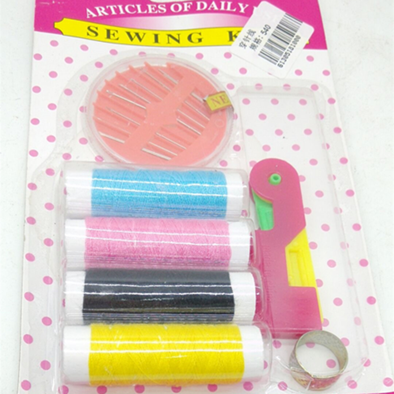 Sunshine Department Store Sewing Machine Thread Multi-color Handmade Needle and Thread Box Set Sewing Machine Thread Hand Sewing Thread Needle and Thread Knife details Picture