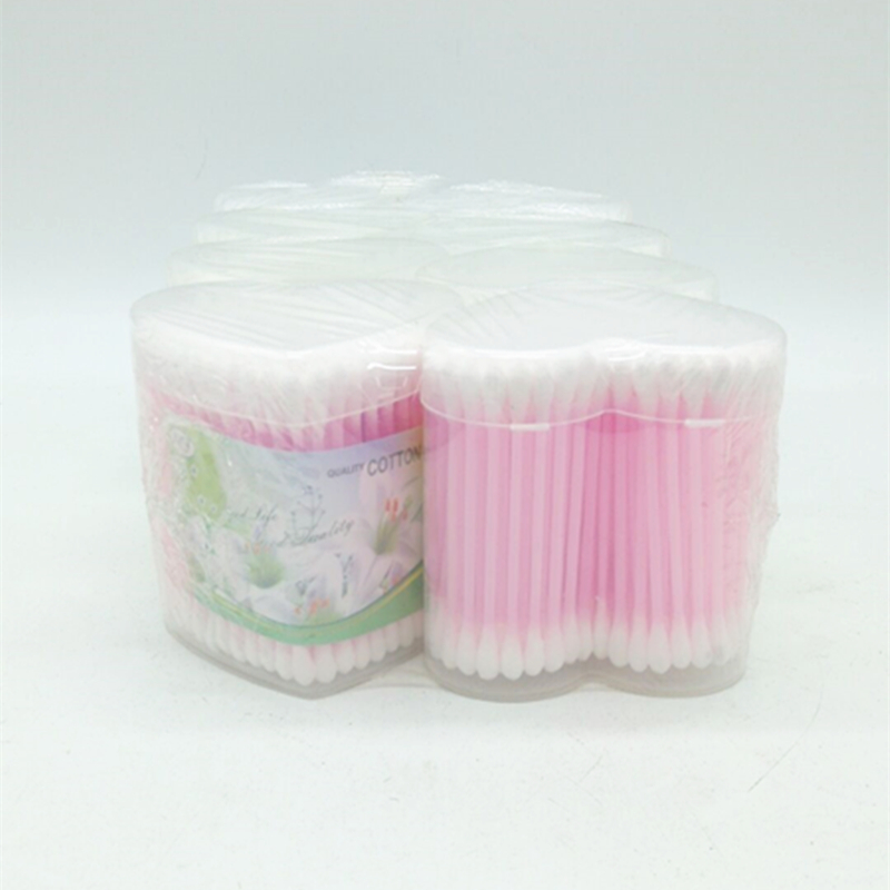Sunshine Department Store plastic heart-shaped cotton swabs, double-headed cotton swabs, ear cleaning and cosmetic cotton swabs Specification image