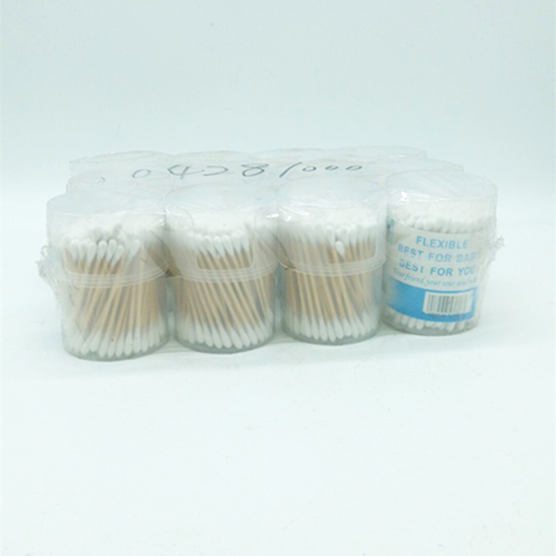 Sunshine Department Store wooden stick round cotton swab, double-headed cotton swab, ear cleaning, makeup cotton swab, side press